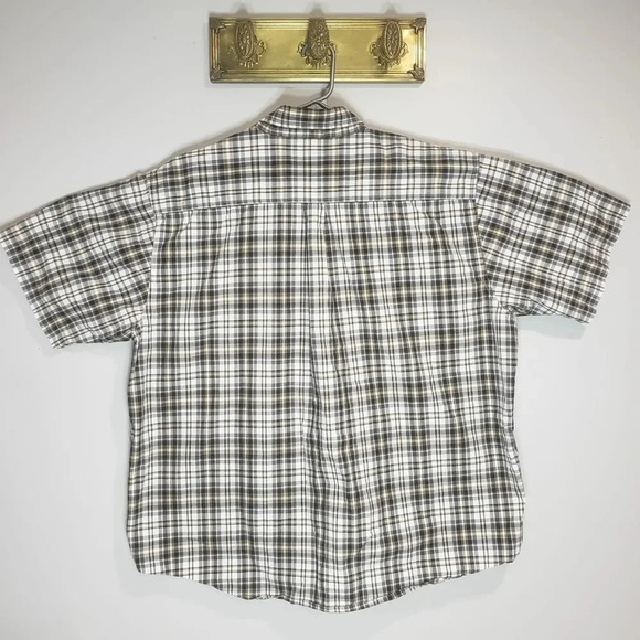 Carhartt Mens Gray/ Brown Plaid Short Sleeve Outdoorsman Shirt.,size XXL. - Picture 2 of 6